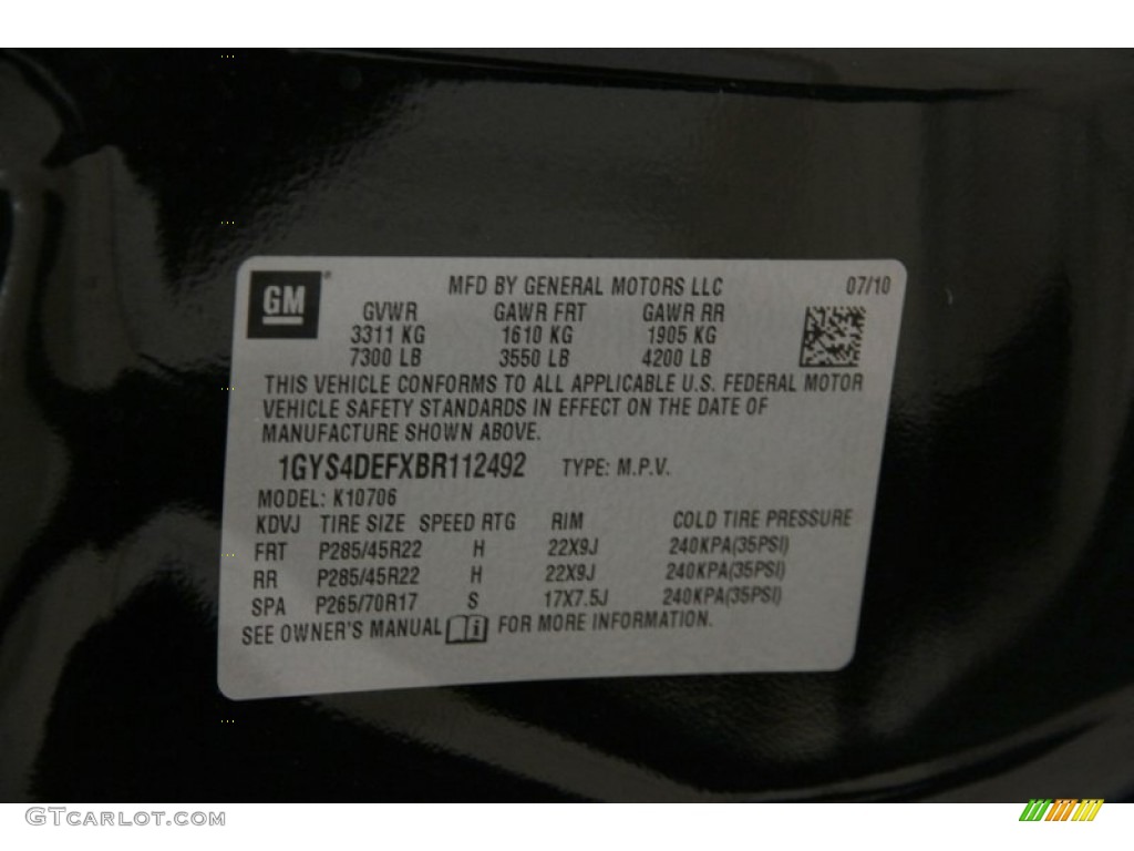 2011 Escalade Platinum AWD - Black Raven / Cocoa/Light Linen Tehama Leather photo #35