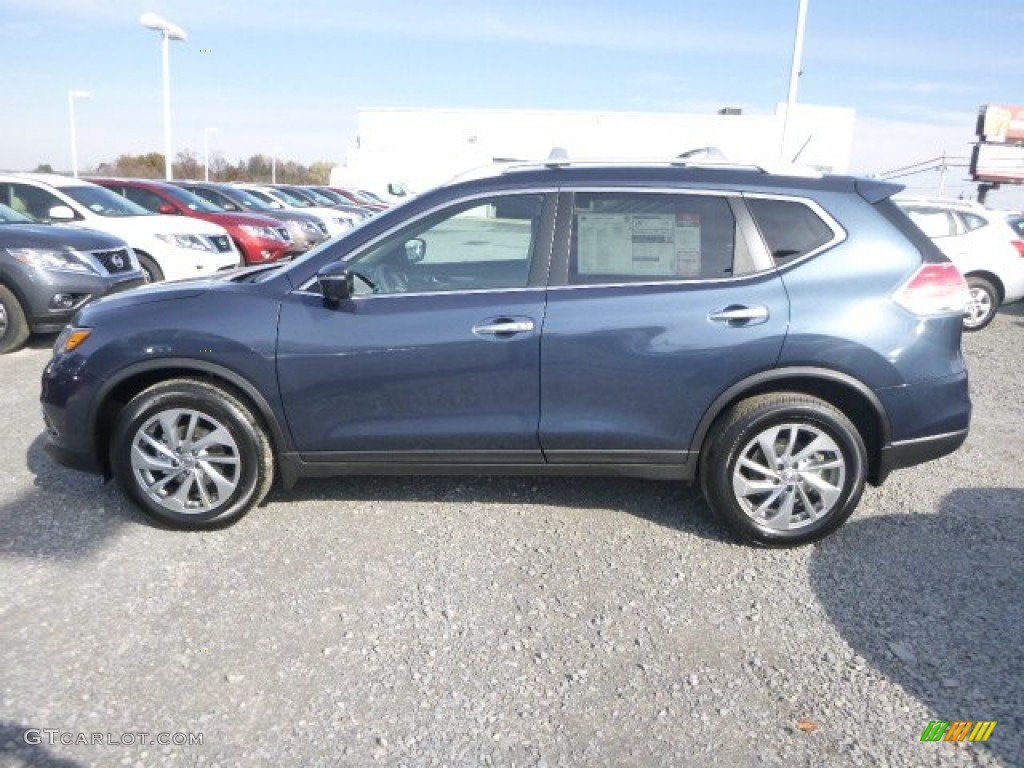 Arctic Blue Metallic 2015 Nissan Rogue SL AWD Exterior Photo #98836399