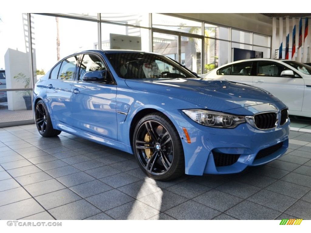 Yas Marina Blue Metallic 2015 BMW M3 Sedan Exterior Photo #98837404