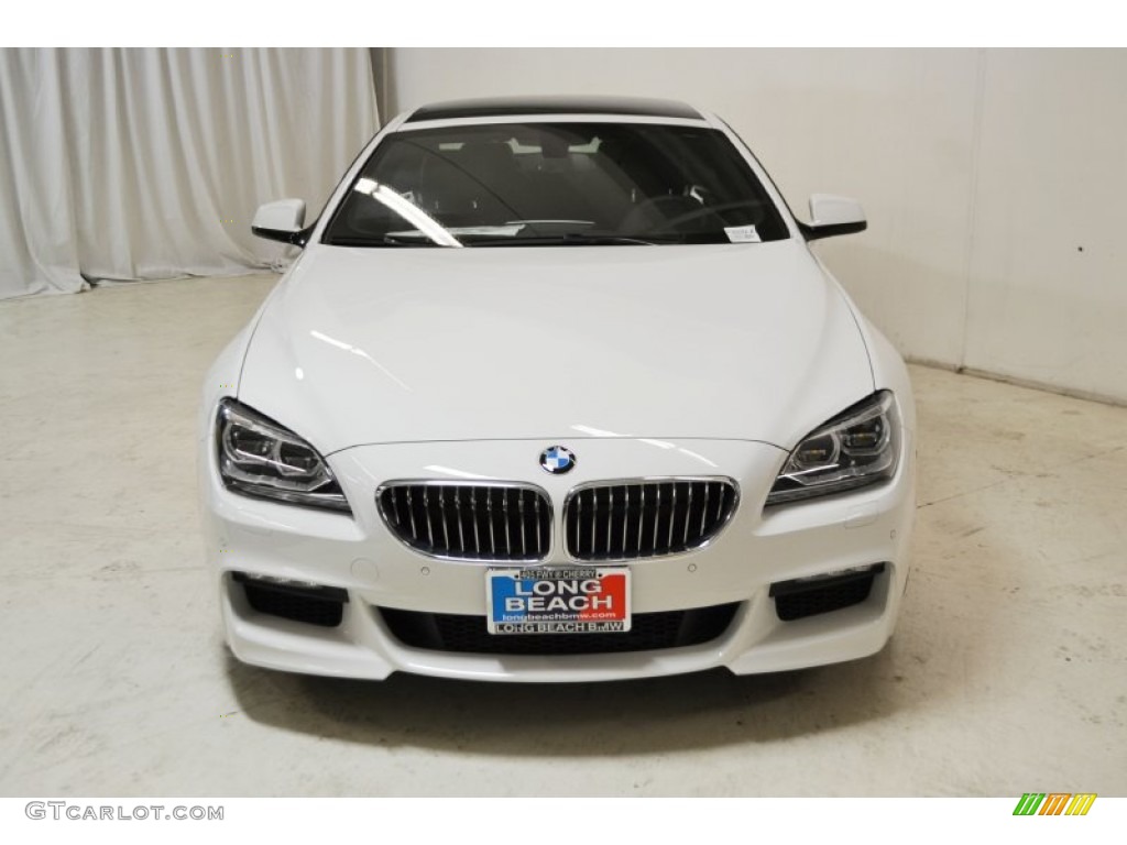 2015 6 Series 640i Coupe - Alpine White / Black photo #4