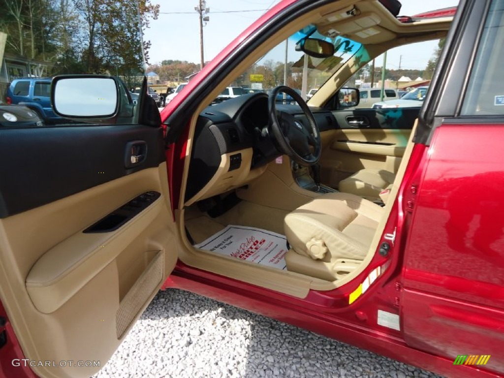 2003 Forester 2.5 XS - Cayenne Red Pearl / Beige photo #9