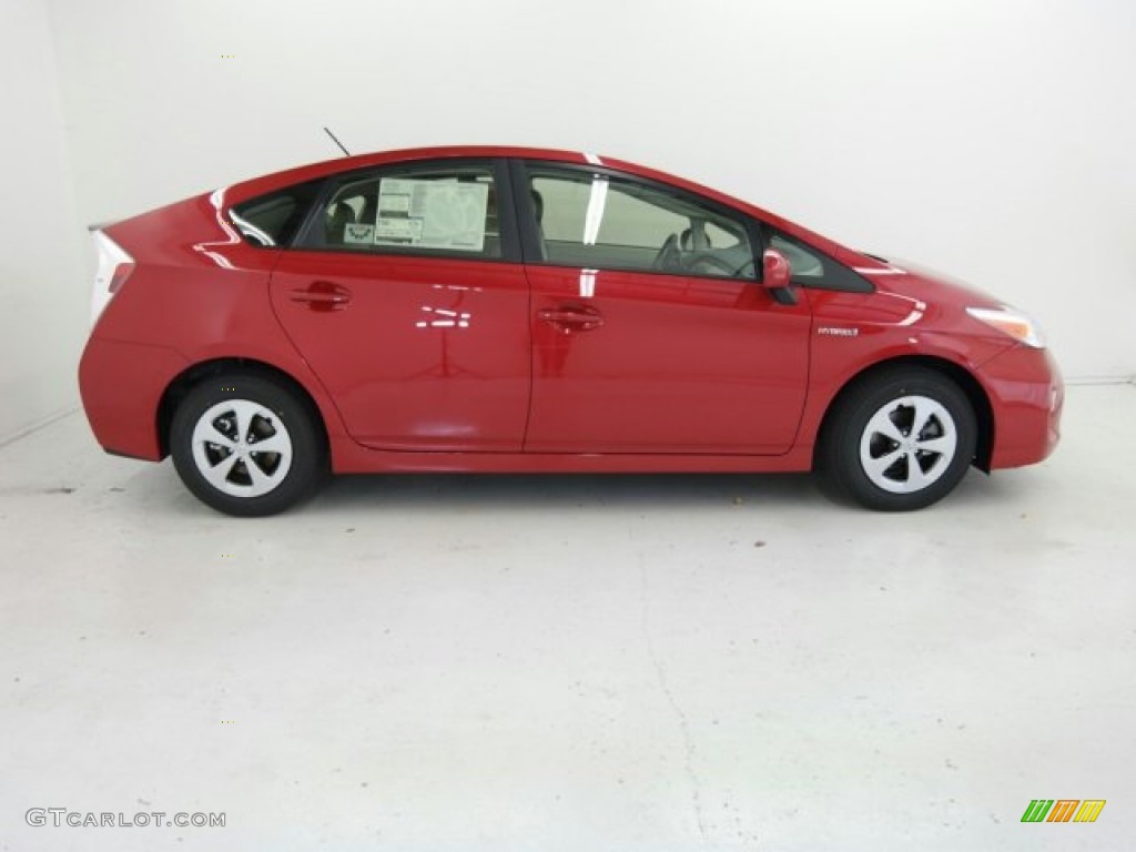 2015 Prius Two Hybrid - Absolutely Red / Misty Gray photo #1