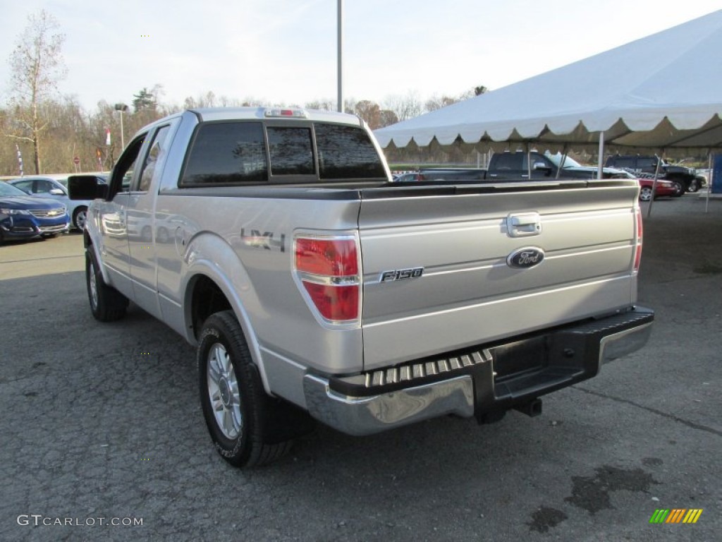 2011 F150 Lariat SuperCab 4x4 - Ingot Silver Metallic / Black photo #4