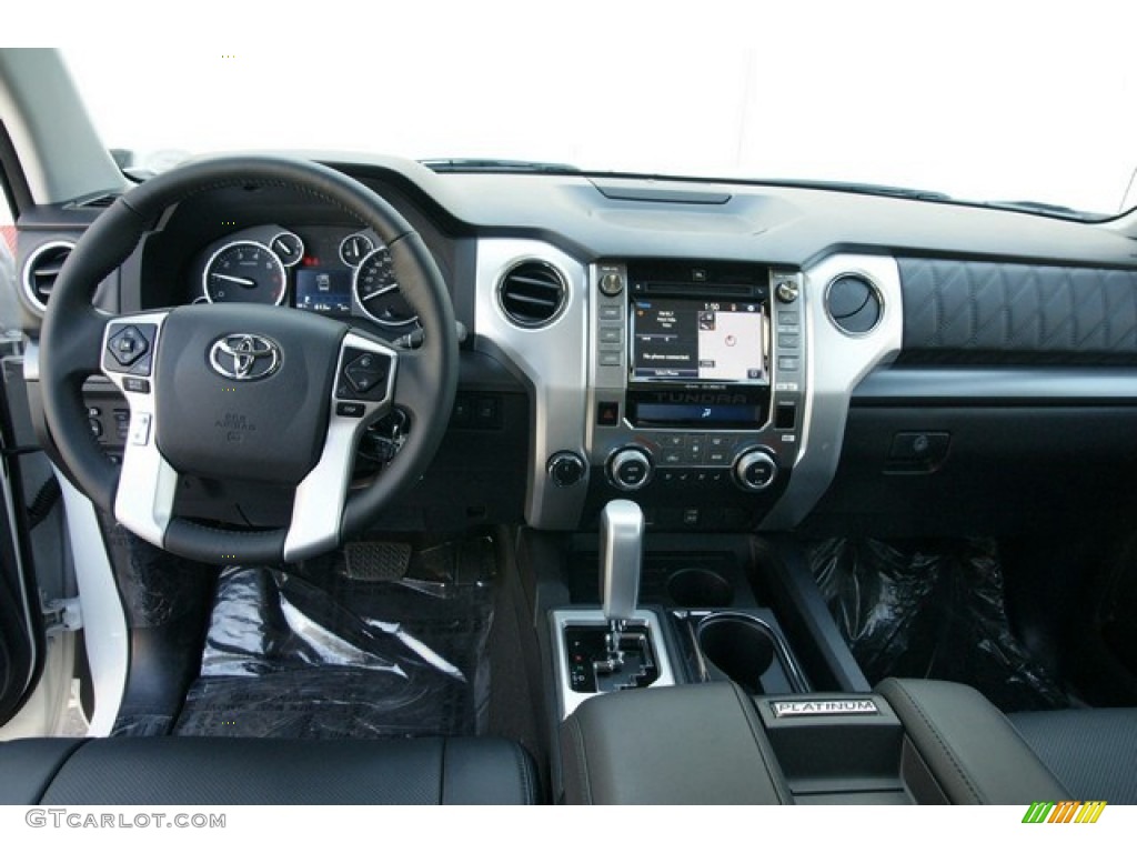 2015 Toyota Tundra Platinum CrewMax 4x4 Black Dashboard Photo #98843116