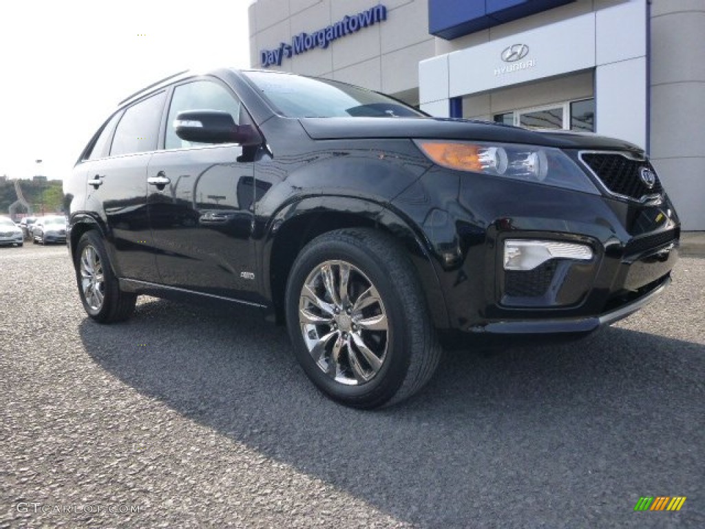 2011 Sorento SX V6 AWD - Ebony Black / Black photo #12