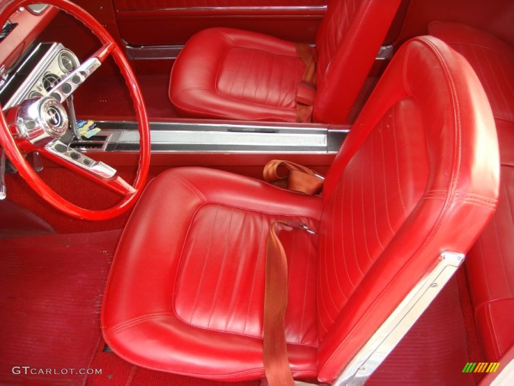 Red Interior 1965 Ford Mustang Coupe Photo #98852311