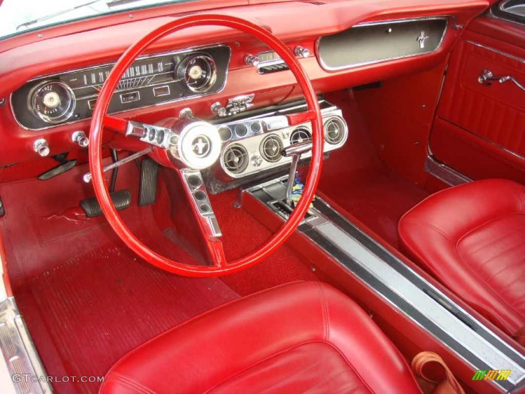 Red Interior 1965 Ford Mustang Coupe Photo #98852326