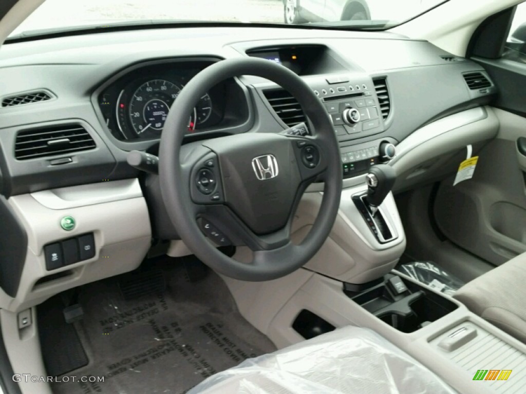 2014 CR-V LX AWD - Alabaster Silver Metallic / Gray photo #3