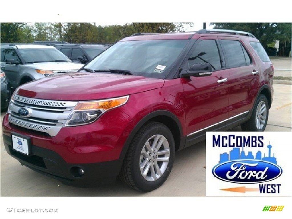 2015 Explorer XLT - Ruby Red / Medium Light Stone photo #3