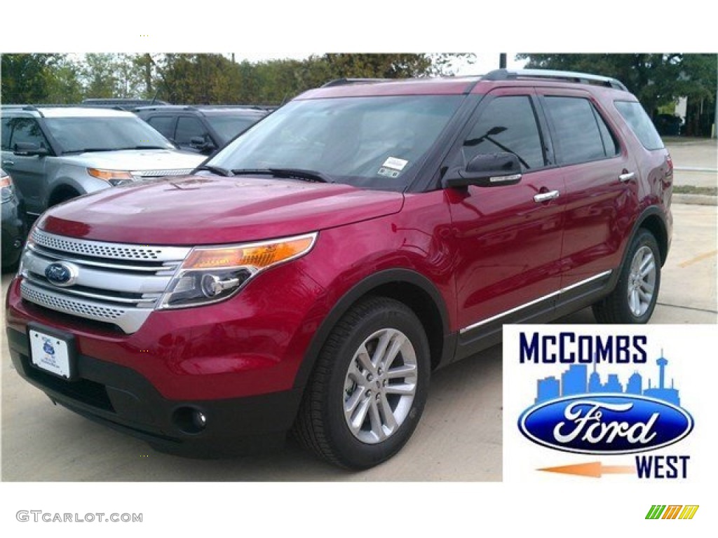 2015 Explorer XLT - Ruby Red / Medium Light Stone photo #5