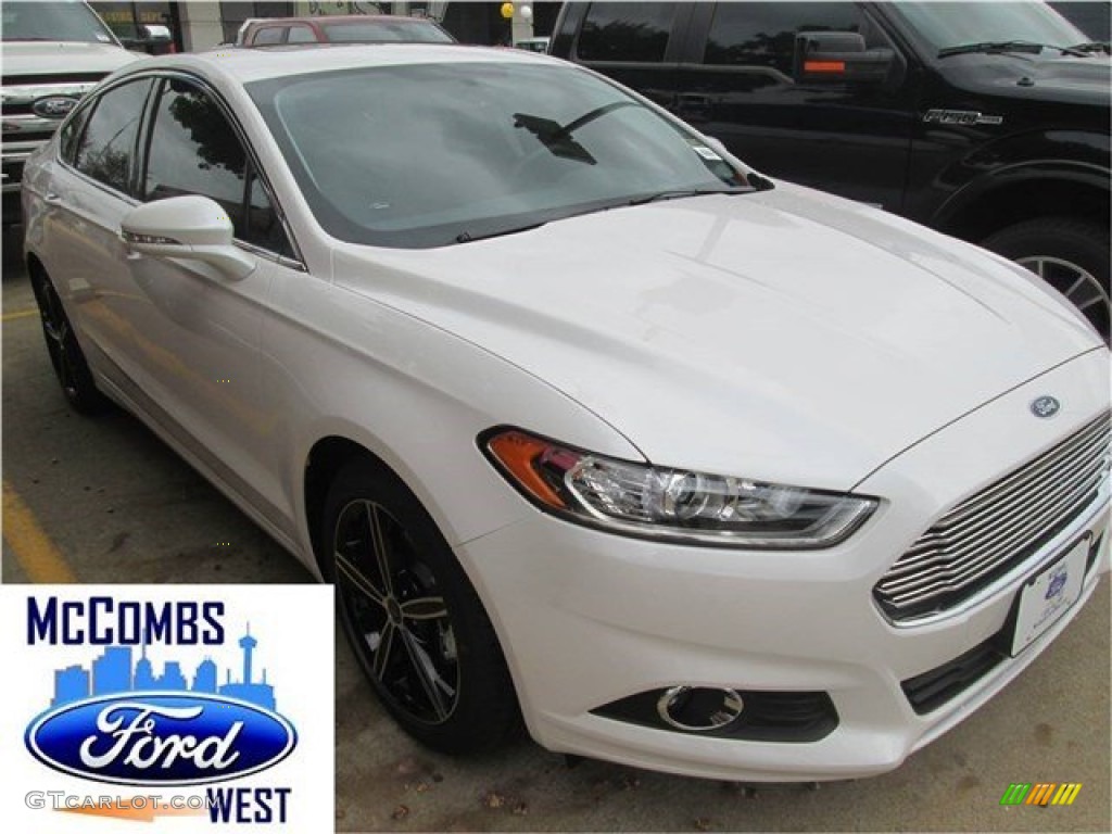 White Platinum Metallic Ford Fusion