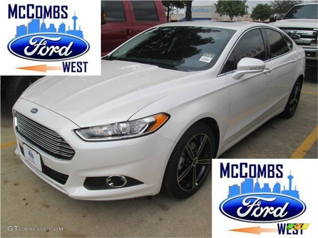 2015 Fusion SE - White Platinum Metallic / Terracotta photo #4