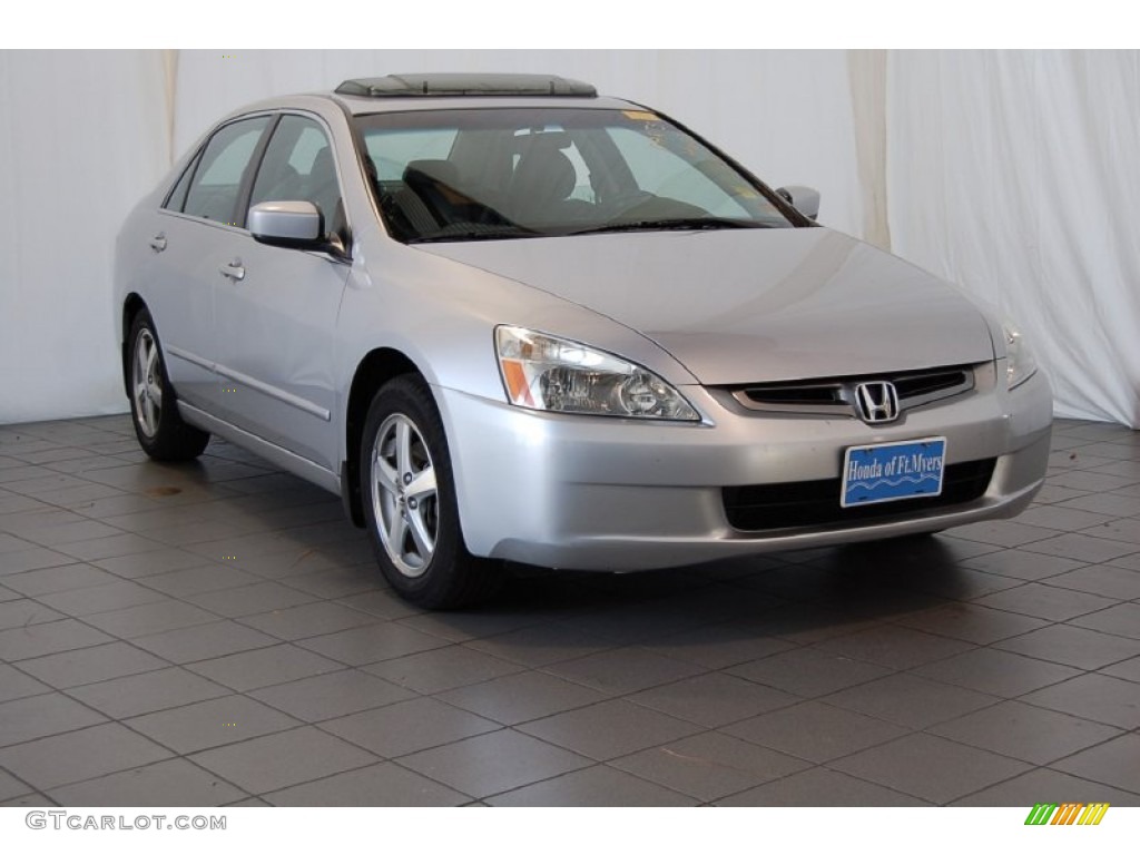 2004 Accord EX-L Sedan - Satin Silver Metallic / Black photo #1