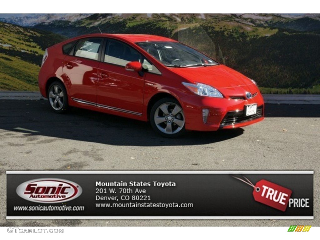 2015 Prius Persona Series Hybrid - Absolutely Red / Black photo #1