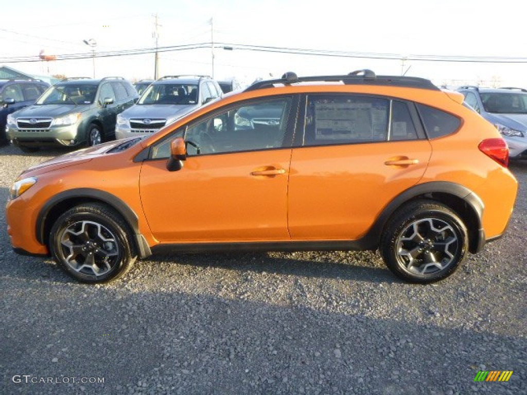 2014 XV Crosstrek 2.0i Premium - Tangerine Orange Pearl / Black photo #6