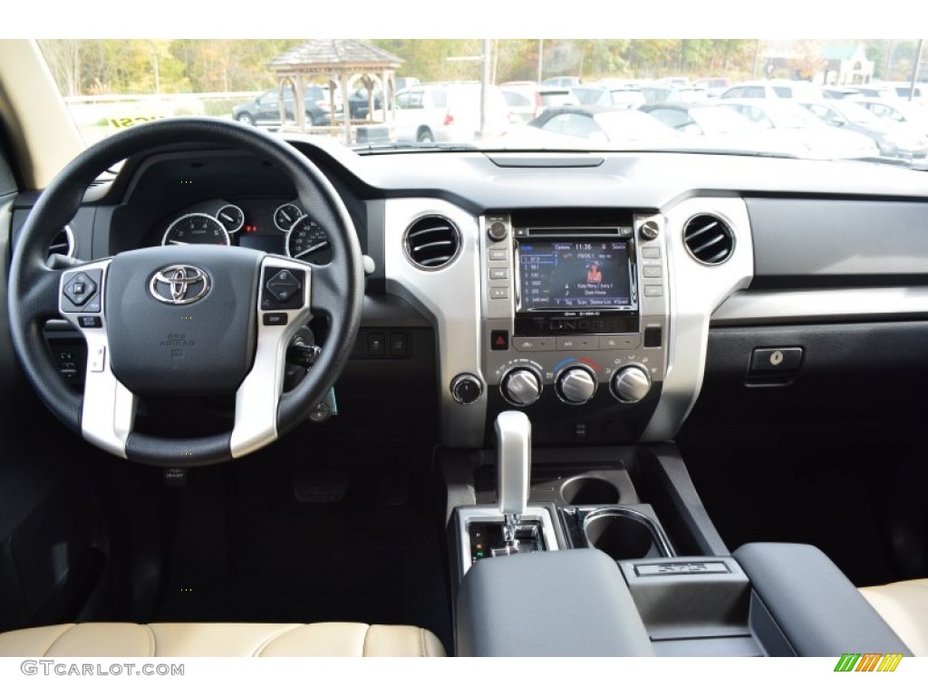 2015 Toyota Tundra SR5 Double Cab 4x4 Sand Beige Dashboard Photo #98864726