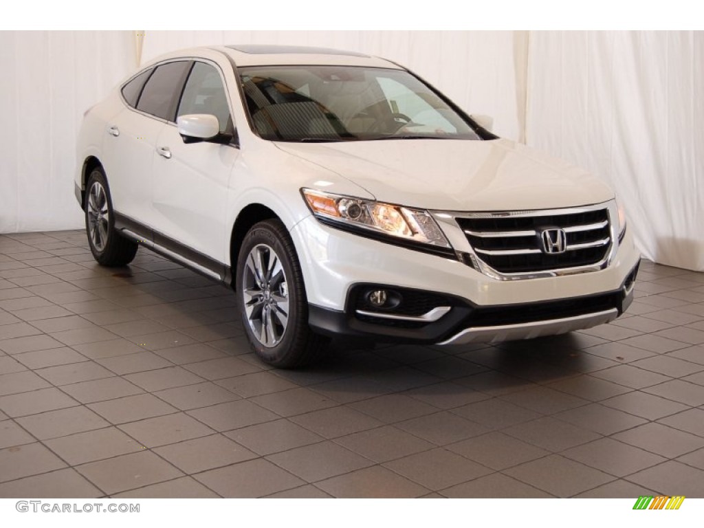 2015 Crosstour EX-L V6 - White Diamond Pearl / Ivory photo #1