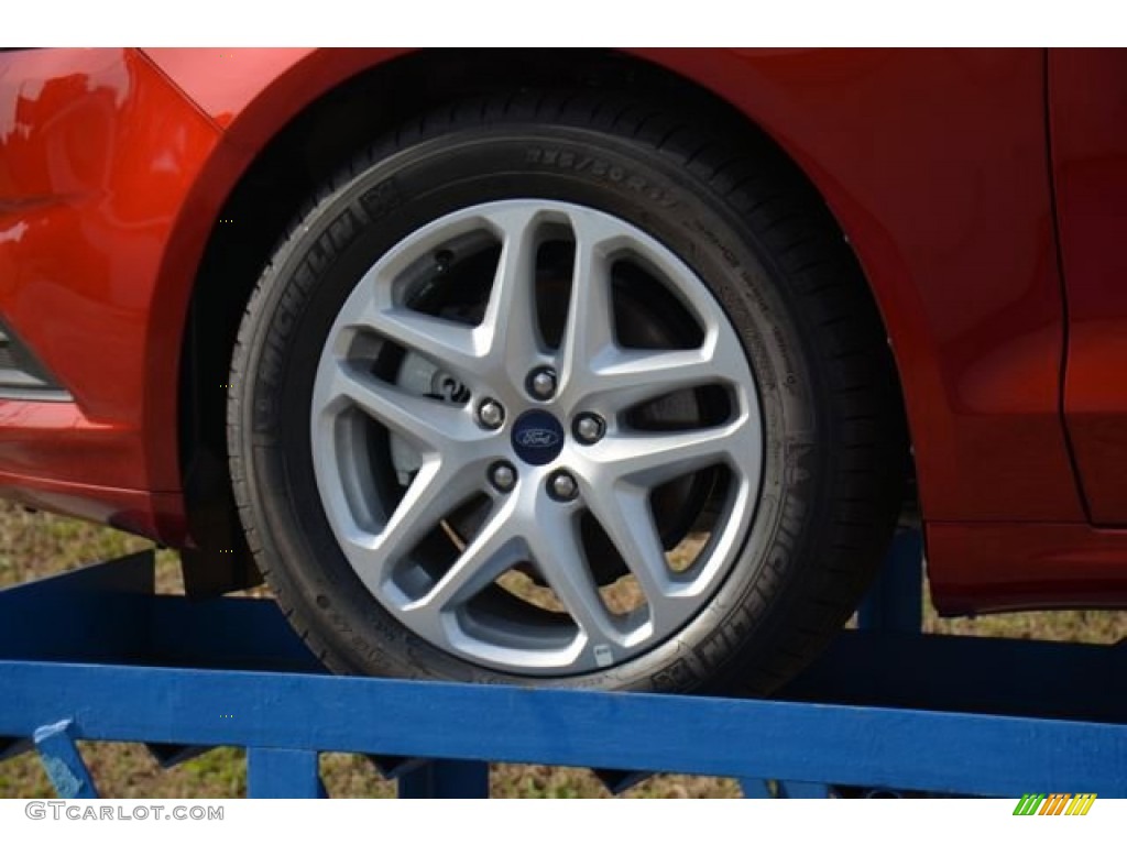 2015 Fusion SE - Ruby Red Metallic / Charcoal Black photo #8