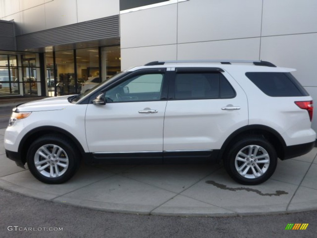 2012 Explorer XLT 4WD - White Platinum Tri-Coat / Charcoal Black photo #2