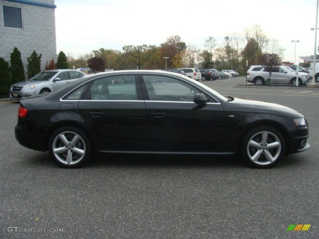 2012 A4 2.0T quattro Sedan - Phantom Black Pearl Effect / Cardamom Beige photo #8