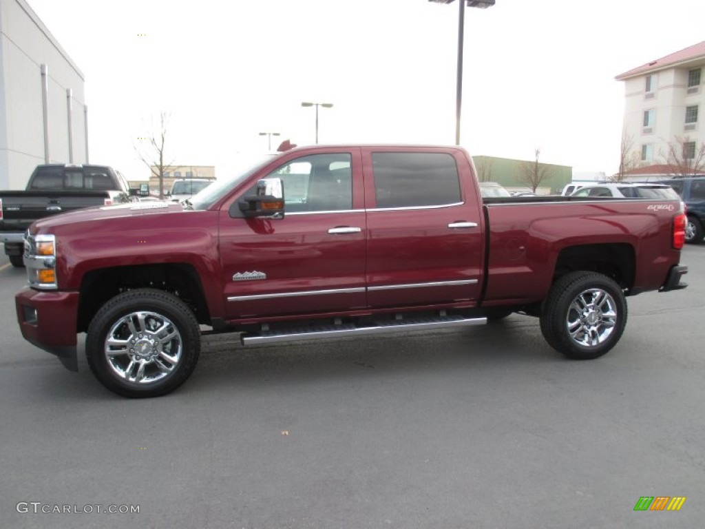Deep Ruby Metallic 2015 Chevrolet Silverado 2500HD High Country Crew Cab 4x4 Exterior Photo #98874200