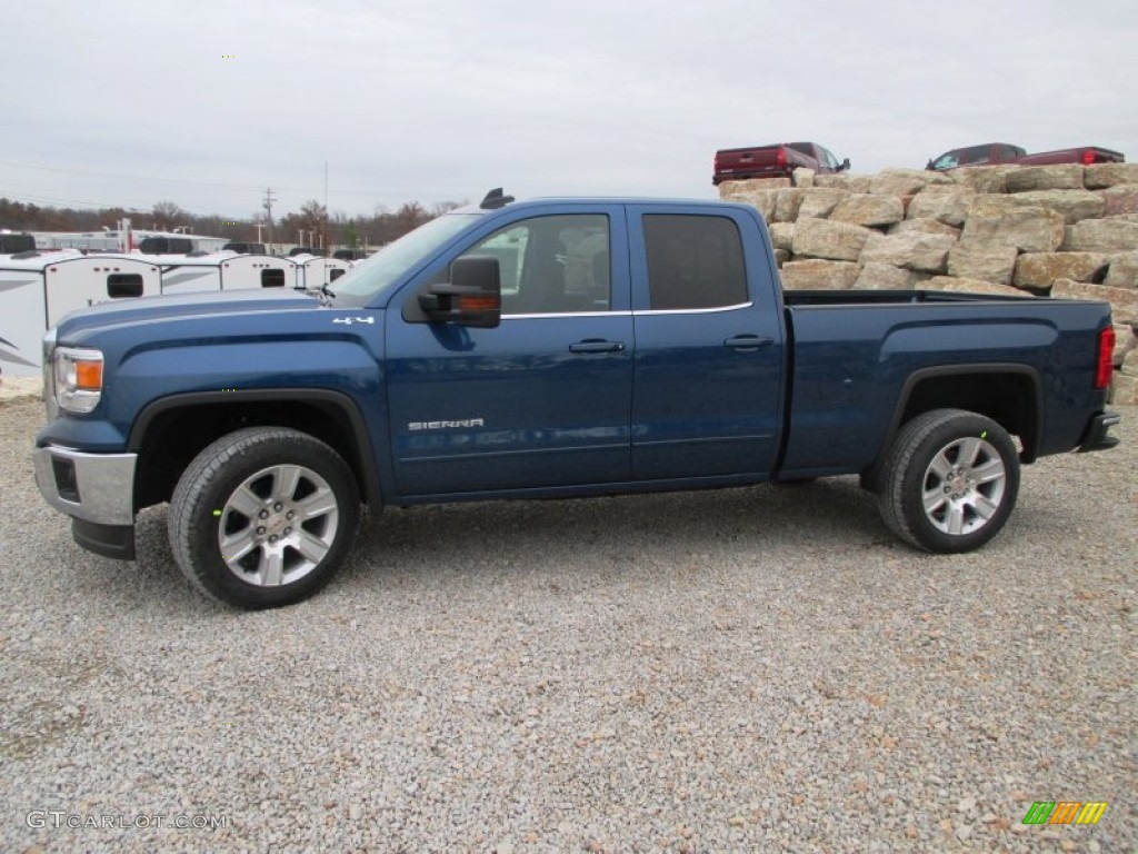 Stone Blue Metallic 2015 GMC Sierra 1500 SLE Double Cab 4x4 Exterior Photo #98877659