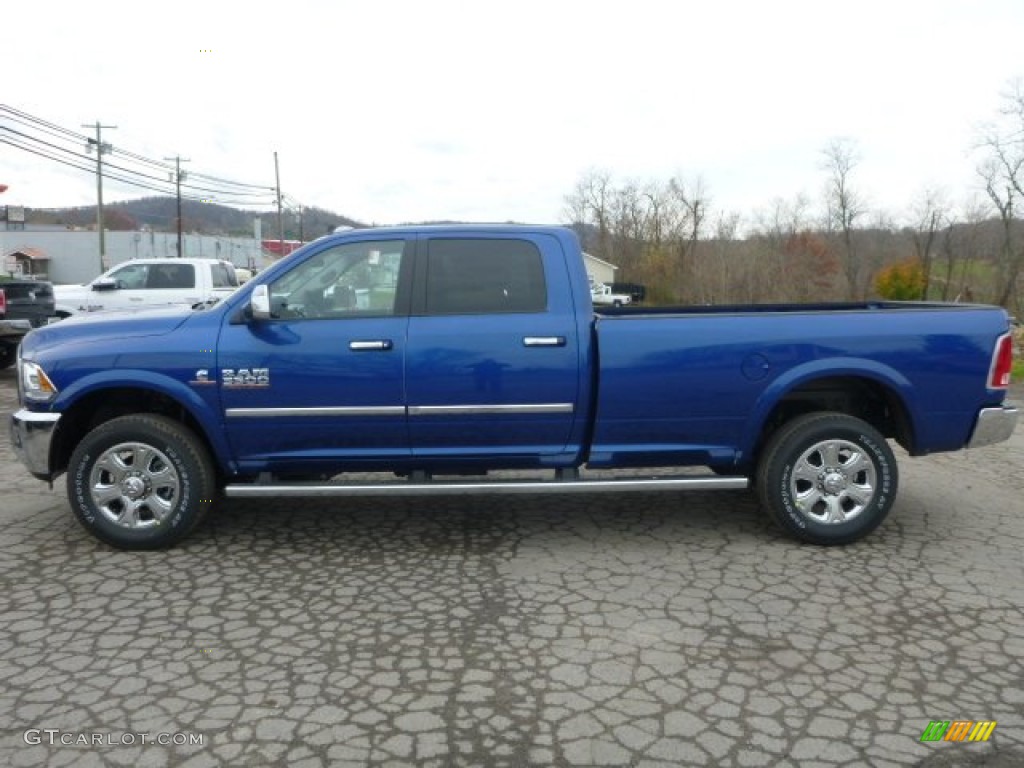 Blue Streak Pearl 2015 Ram 3500 Laramie Crew Cab 4x4 Exterior Photo #98879426