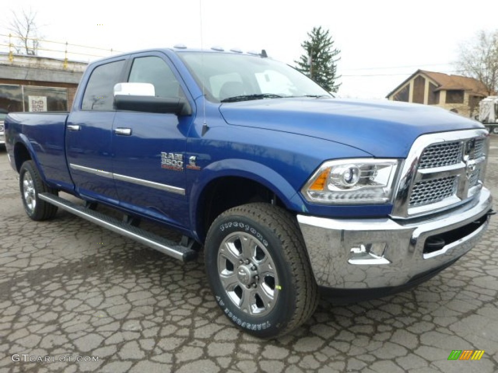 Blue Streak Pearl 2015 Ram 3500 Laramie Crew Cab 4x4 Exterior Photo #98879540