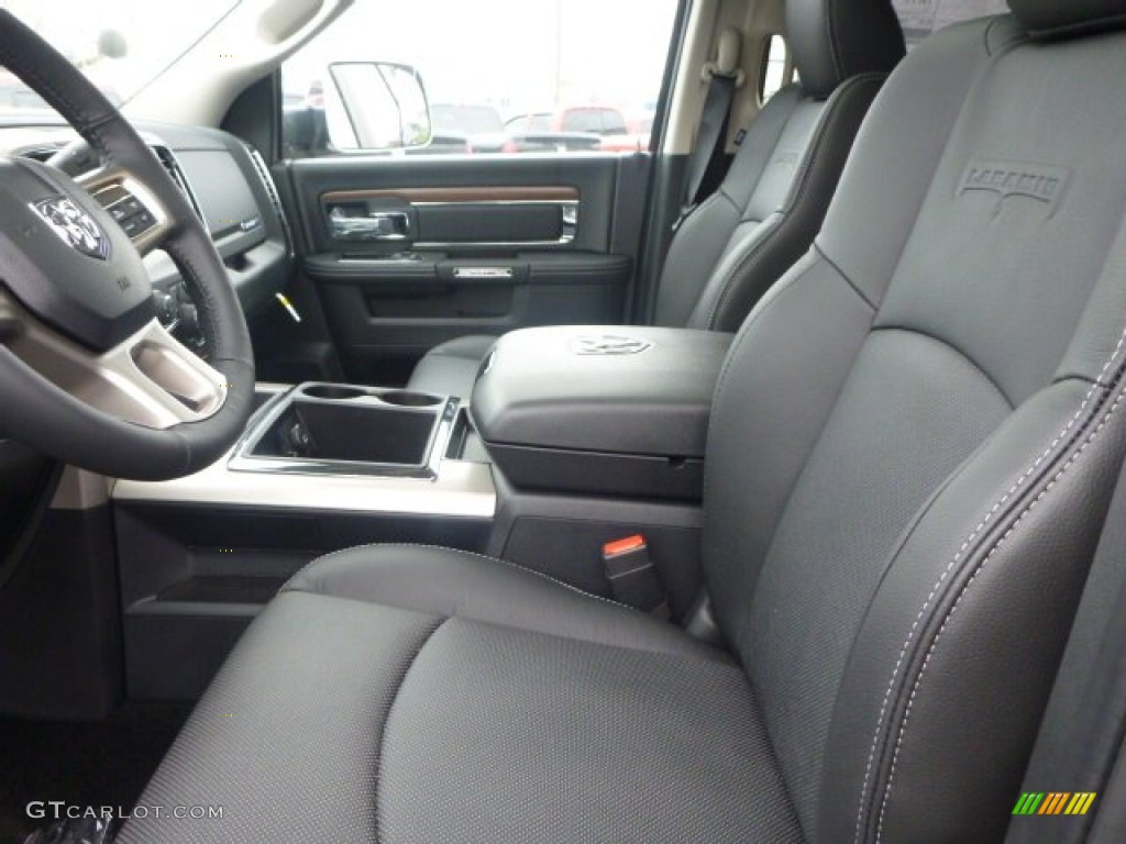 Black Interior 2015 Ram 3500 Laramie Crew Cab 4x4 Photo #98879951