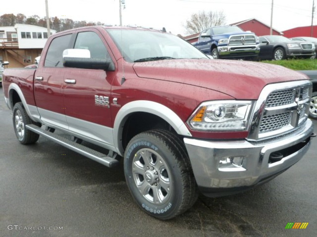 Deep Cherry Red Crystal Pearl 2015 Ram 2500 Laramie Crew Cab 4x4 Exterior Photo #98880272