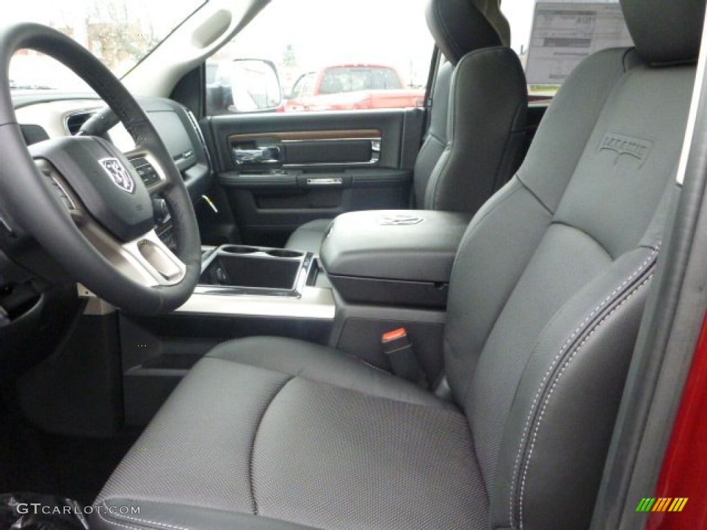 Black Interior 2015 Ram 2500 Laramie Crew Cab 4x4 Photo #98880326