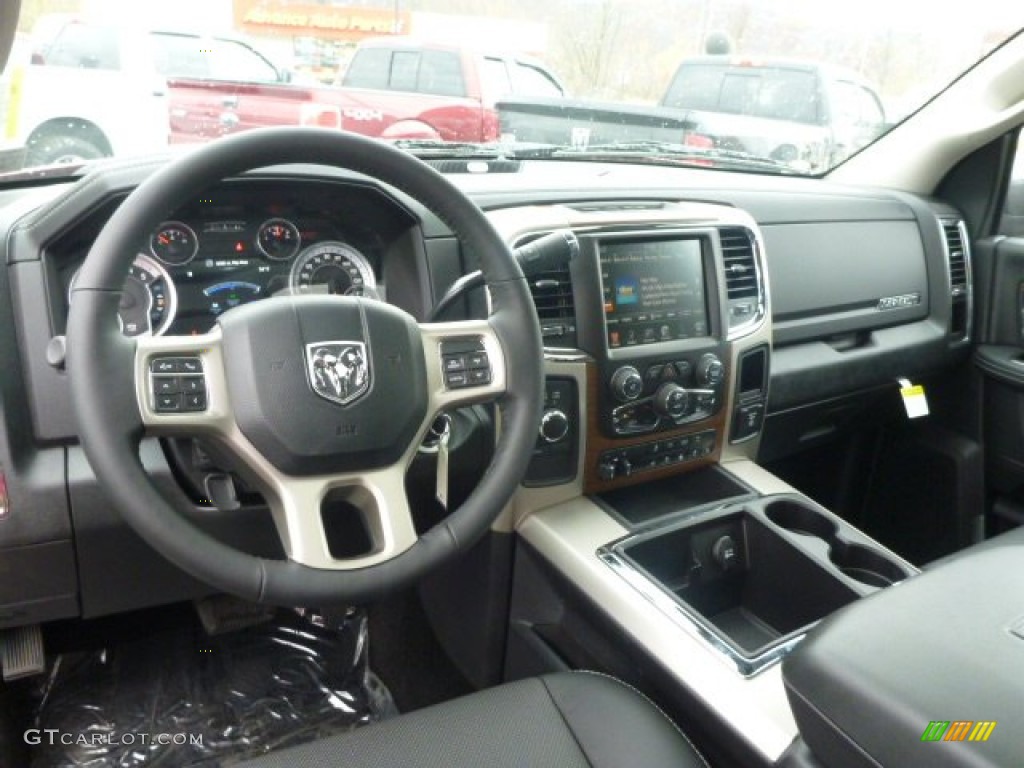 2015 Ram 2500 Laramie Crew Cab 4x4 Black Dashboard Photo #98880365
