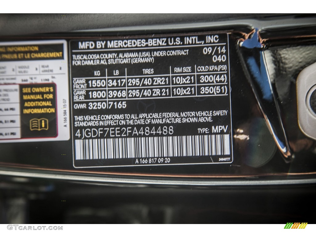 2015 GL Color Code 040 for Black Photo #98881217