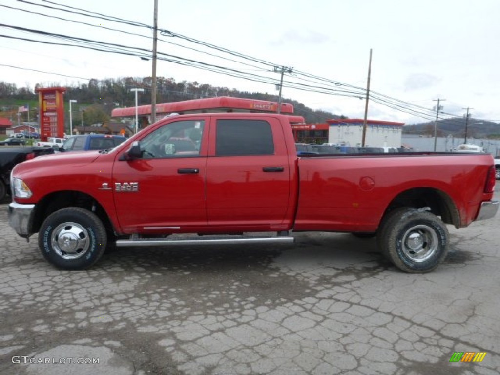 Flame Red 2015 Ram 3500 Tradesman Crew Cab 4x4 Dual Rear Wheel Exterior Photo #98884853