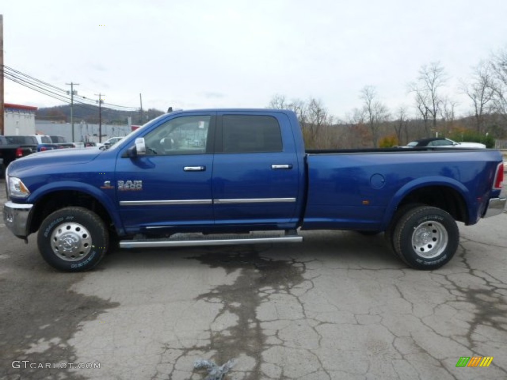 Blue Streak Pearl 2015 Ram 3500 Laramie Crew Cab 4x4 Dual Rear Wheel Exterior Photo #98885138