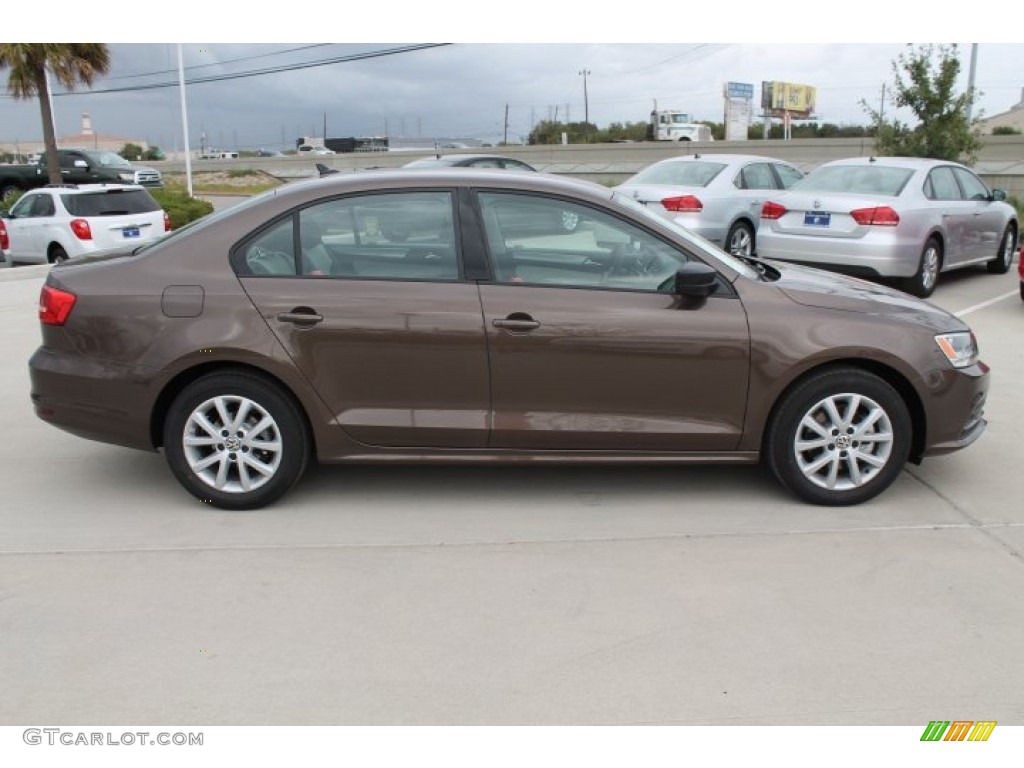 2015 Jetta SE Sedan - Toffee Brown Metallic / Ceramique/Titan Black photo #9