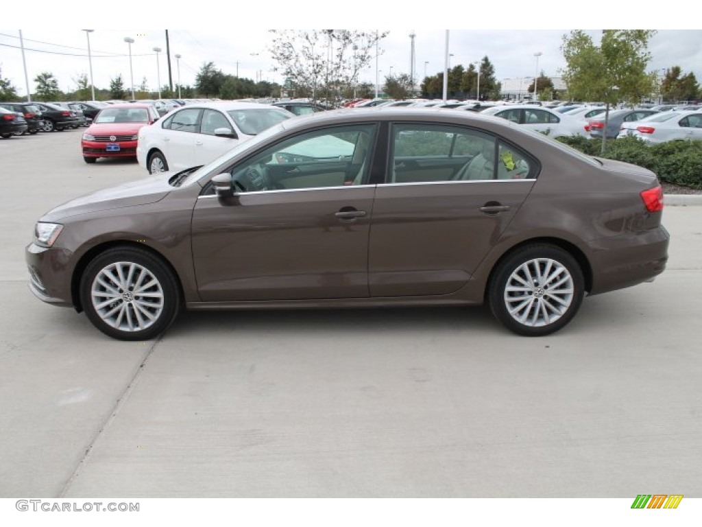 2015 Jetta SE Sedan - Toffee Brown Metallic / Cornsilk Beige photo #5