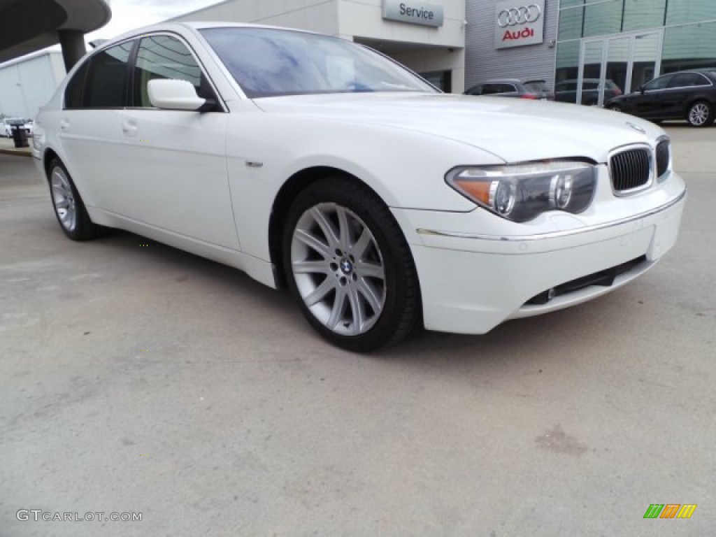 2003 7 Series 745Li Sedan - Alpine White / Dark Beige/Beige III photo #1