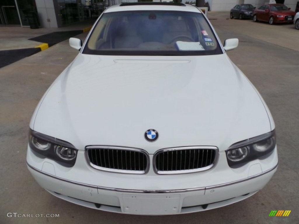 2003 7 Series 745Li Sedan - Alpine White / Dark Beige/Beige III photo #2