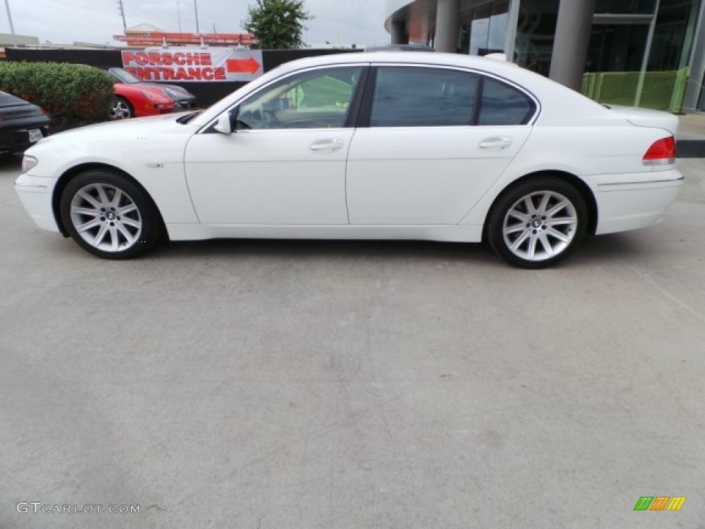 2003 7 Series 745Li Sedan - Alpine White / Dark Beige/Beige III photo #4