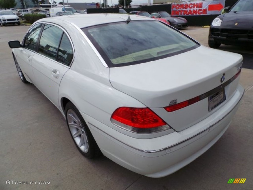 2003 7 Series 745Li Sedan - Alpine White / Dark Beige/Beige III photo #5