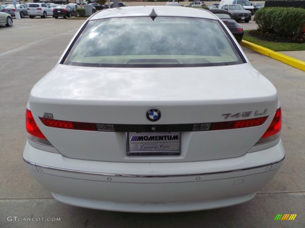 2003 7 Series 745Li Sedan - Alpine White / Dark Beige/Beige III photo #6