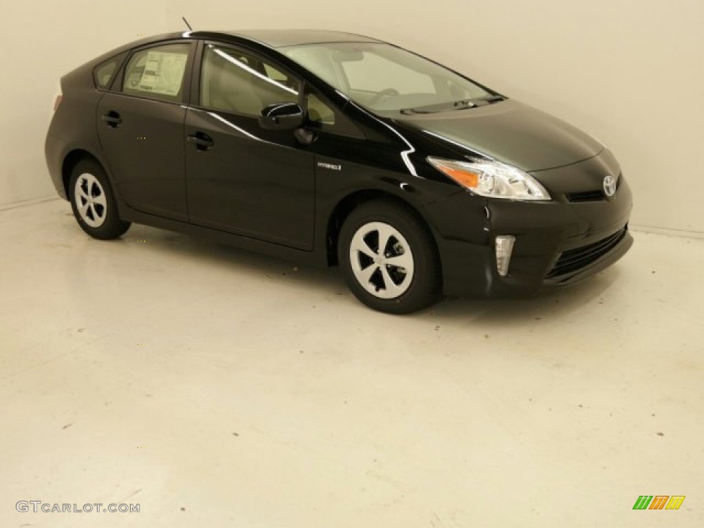 2015 Prius Two Hybrid - Black / Bisque photo #4