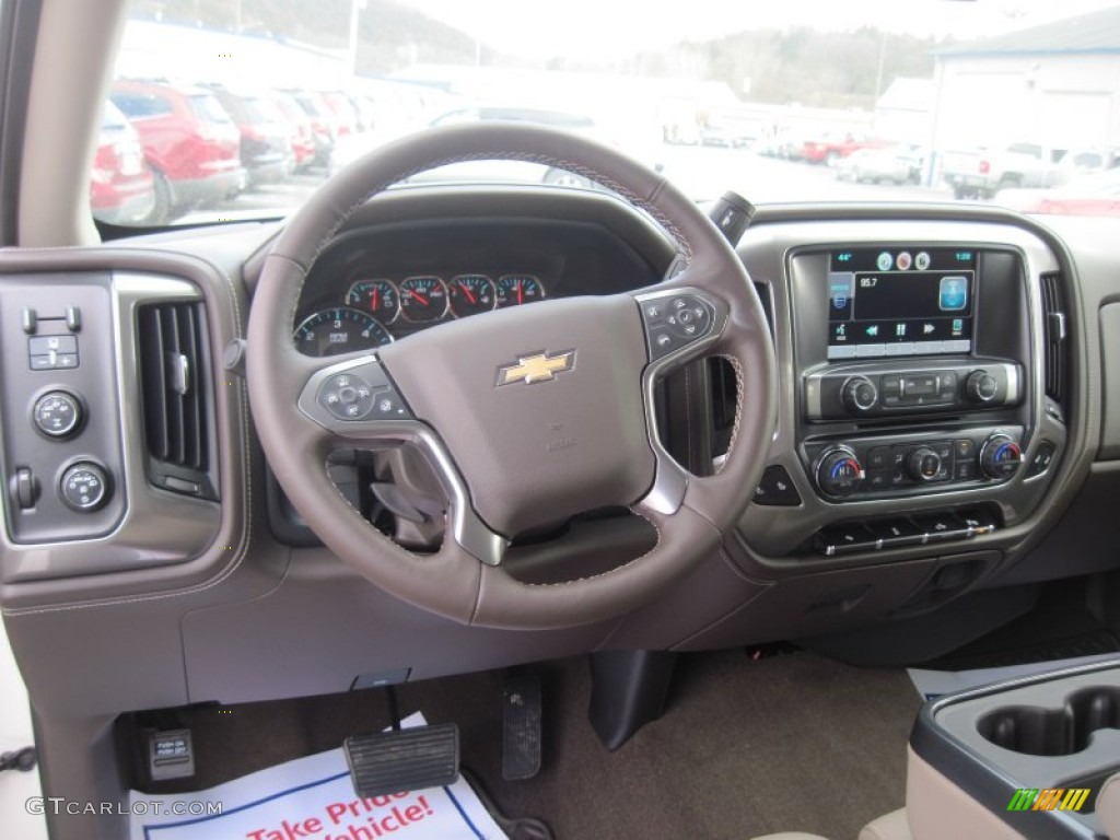 2015 Chevrolet Silverado 1500 LTZ Crew Cab 4x4 Cocoa/Dune Dashboard Photo #98893909
