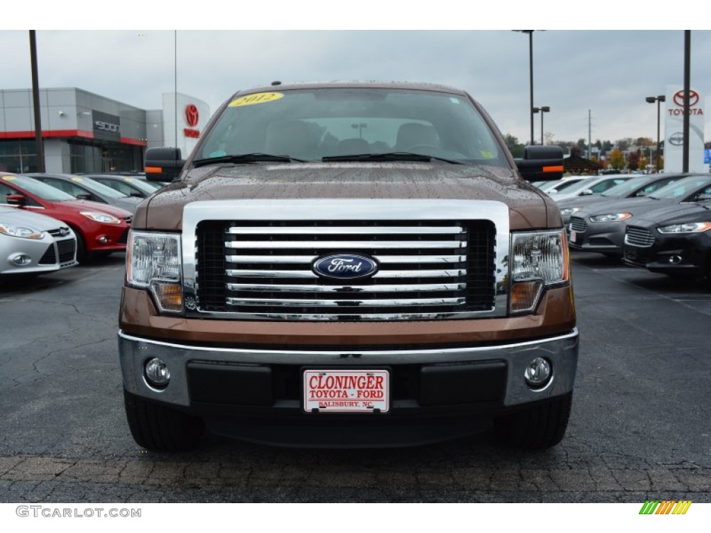 2012 F150 XLT SuperCab - Golden Bronze Metallic / Pale Adobe photo #22