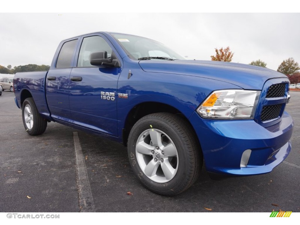 2015 1500 Express Quad Cab - Blue Streak Pearl / Black/Diesel Gray photo #4