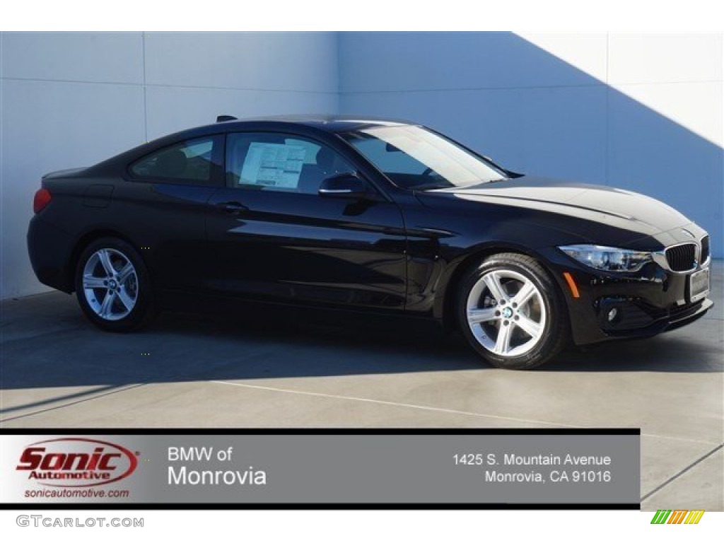 2015 4 Series 428i Coupe - Jet Black / Black photo #1