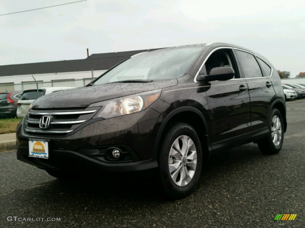 2014 CR-V EX-L AWD - Kona Coffee Metallic / Black photo #1