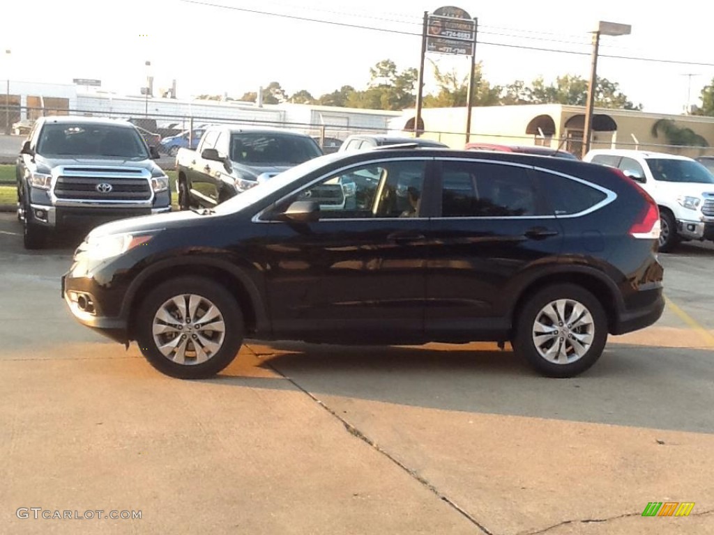 2012 CR-V EX - Crystal Black Pearl / Black photo #2