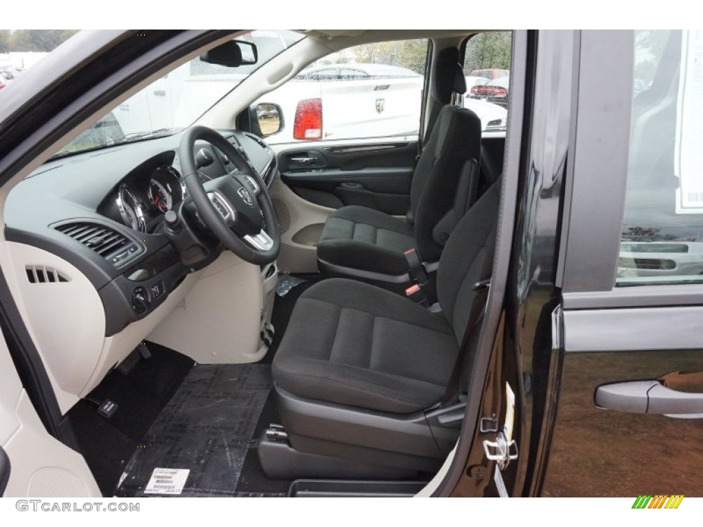 Black/Light Graystone Interior 2015 Dodge Grand Caravan American Value Package Photo #98898430